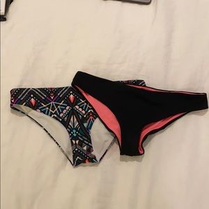 Victoria secret pink cheeky swim bottoms- set of 2